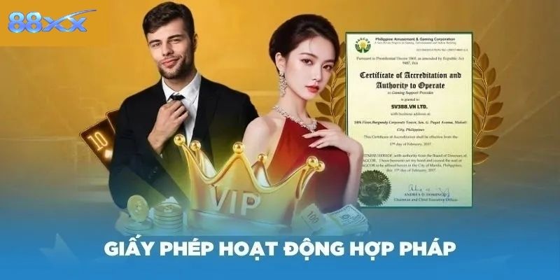 Giấy Phép Hoạt Động 88XX- Bảo Chứng Vàng Cho Sự Minh Bạch Chứng nhận pháp lý là bằng chứng cho sự chuyên nghiệp