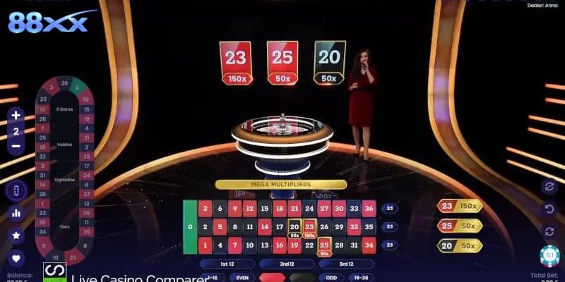 Roulette Multiplier 88XX - Làm Giàu Từ Những Vòng Quay Vàng Roulette Multiplier bùng nổ cơ hội nhân lợi nhuận cực đại